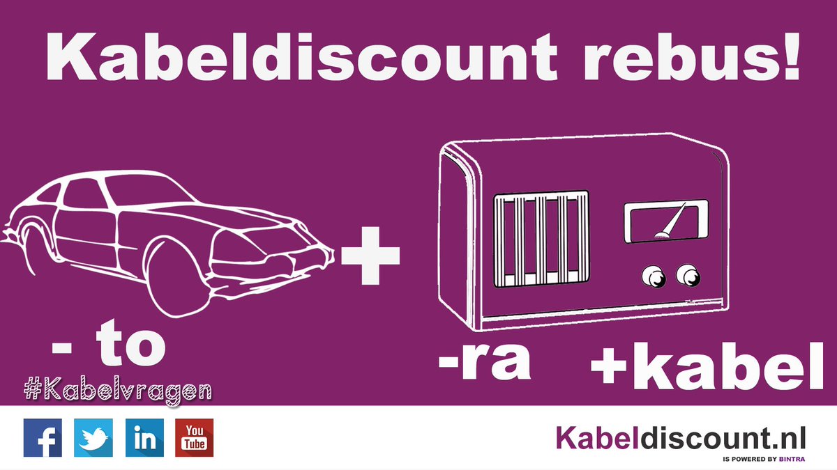 BintraNL's tweet photo. Welk product van Kabeldiscount zie jij in de rebus? https://t.co/Di7nVVmzSt