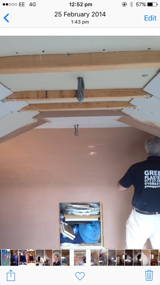 GreensP_'s tweet photo. Special old style timber going in then plasterd for special effects https://t.co/S3vXN9v7aN