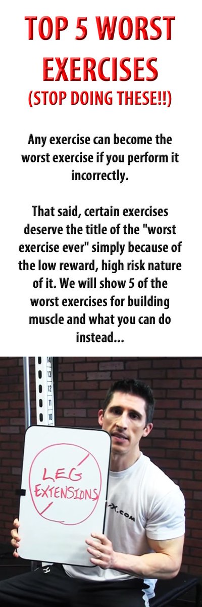 FatlossLive's tweet photo. Top 5 worst exercises (stop doing these!) #worstexercise ... - #fatloss #weightloss #diet https://t.co/vYB7rKzK8f https://t.co/V1q0IavY1t