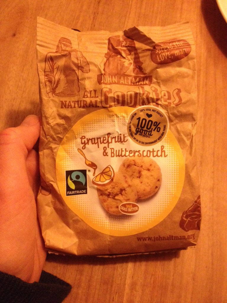 Kennen jullie deze koekjes? Ze komen van <a href="/Wereldwinkels/">Wereldwinkels</a> en zijn schandalig lekker. Grapefruit en butterscotch.