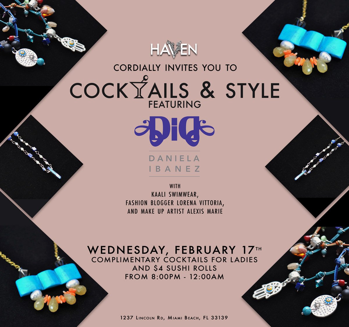 Tonight! Have a #Cocktail and get some #Style tips from our lovely hostess and #designer <a href="/mdanielaibanez/">Maria Daniela Ibanez</a> !