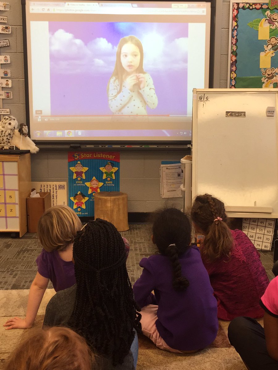HallFletcherAVL's tweet photo. Kinders are so excited to watch their green screen videos! @HFE_Haney #acsdlday #ncdlday #dlday https://t.co/lFpIRFtaGT