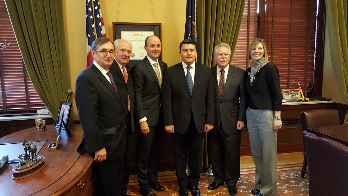 RepHemingway's tweet photo. W/ The Consul General of Azerbaijan, Naisimi Aghayev. Gave the Citation for the Republic of Azerbaijan #utpol #utleg https://t.co/zhxEiglLVE