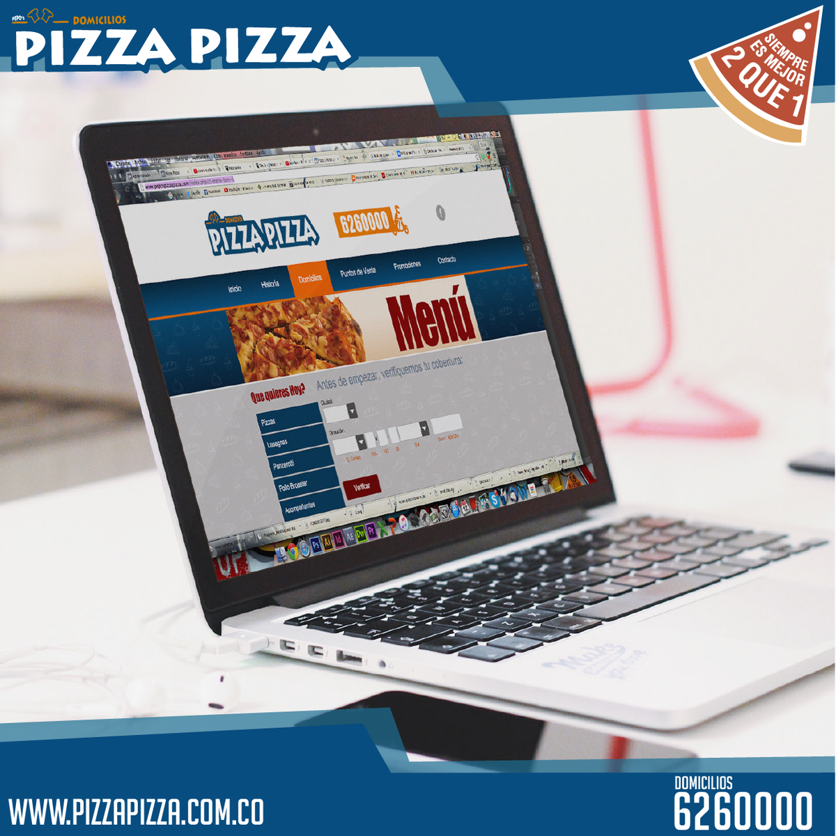 PizzaPizzaCol's tweet photo. Pide ya tu pizza en línea a través de nuestra página web o a nuestra línea 6260000 https://t.co/4uldKvVPfd https://t.co/wQEZvRubSo