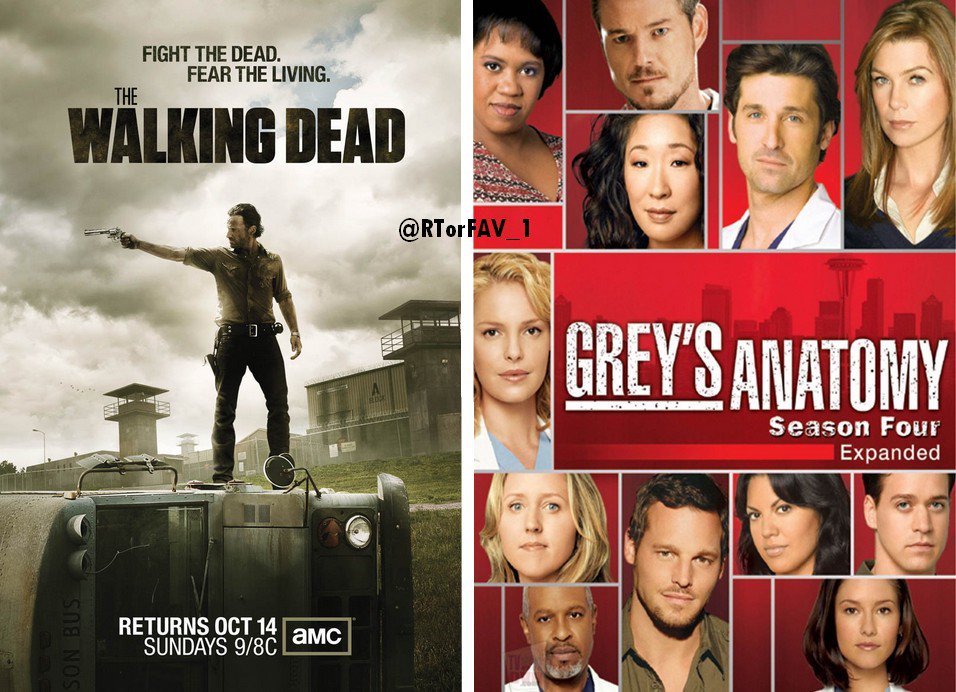 RTorFAV_1's tweet photo. REQUESTED 
RT for The Walking Dead 
LIKE for Grey's Anatomy https://t.co/d2b4my3NHX