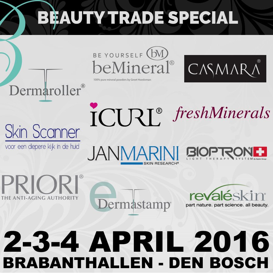 Veel topmerken presenteren zich op Beauty Trade special, zo ook deze. Tot 2, 3 en 4 april in de Brabanthallen!
