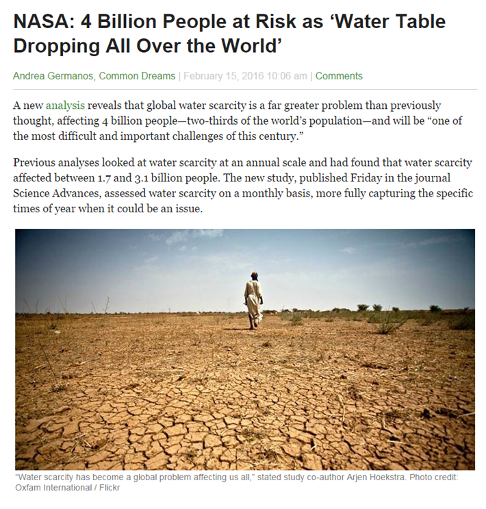 wrobertsfood's tweet photo. ALARMING: 4 Billion Ppl At Risk as #Water Table Dropping Globally: NASA https://t.co/weTgJNi4bm #foodsecurity #Food https://t.co/9hpyEbfLy5