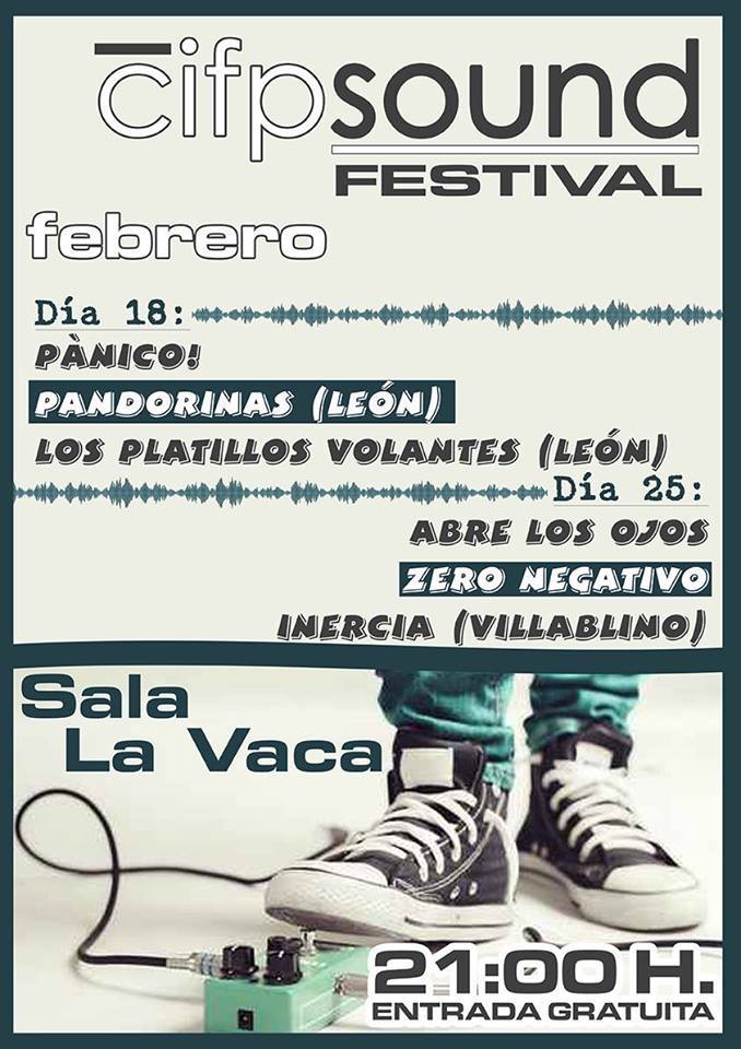 El día 25 se realizará la segunda parte de #CifpSoundFest, #gratis en <a href="/salalavaca/">sala la vaca</a> a las 21h. No faltes!