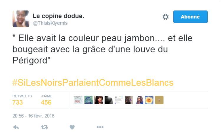 libe's tweet photo. #SiLesNoirsParlaientCommeLesBlancs..., le hashtag qui retourne les clichés https://t.co/ReCePEiEMv https://t.co/xYRMrpWZAk