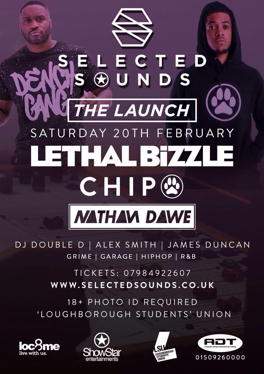 This Saturday... Cc <a href="/LethalBizzle/">Biz Sampras</a> #Dench #CM #Normal #Loughborough 🐾🐾🐾