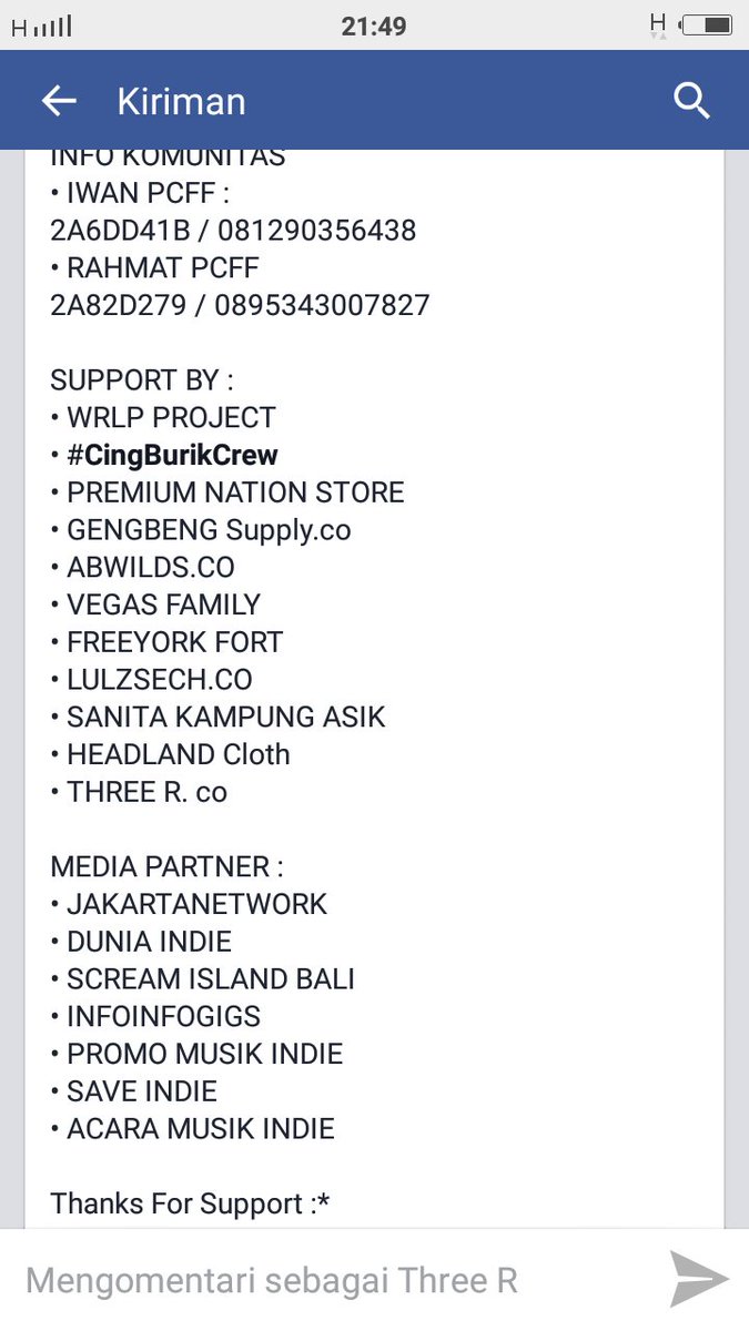 ThreeR19's tweet photo. Kita juga bakal ada dan.buka store di acara ini friends , tunggu katalog katalog kita yg akan segera dirilis https://t.co/CMIyHAaCEe