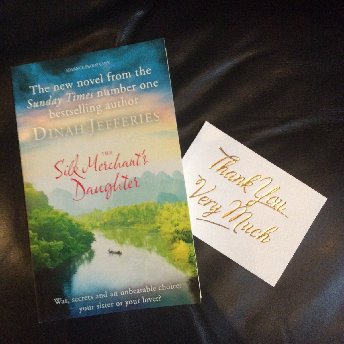 VictoriaGoldma2's tweet photo. Thank you so much for this beautiful book post today. Certainly one to treasure. @DinahJefferies @PenguinUKBooks https://t.co/Ehnlax4SM9