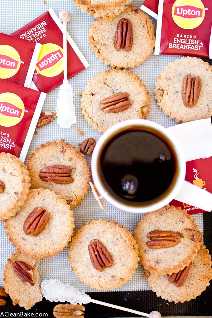 My morning snack: <a href="/Lipton/">Lipton Tea</a> tea w #paleo cinnamon pecan shortbread! acleanbake.com/cinnamon-pecan…  #LiptonTeaTime #Sponsored