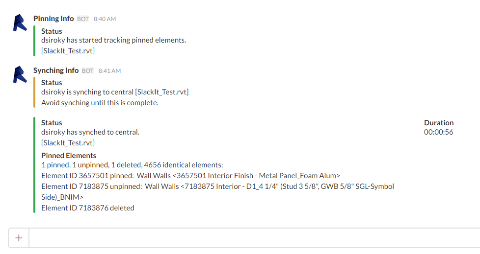 BNIM_IS's tweet photo. SlackIt: now with pinned element tracking! (credit to @pix3lot for SlackIt + @jeremytammik for Revit API Samples) https://t.co/Uimnwtxpus