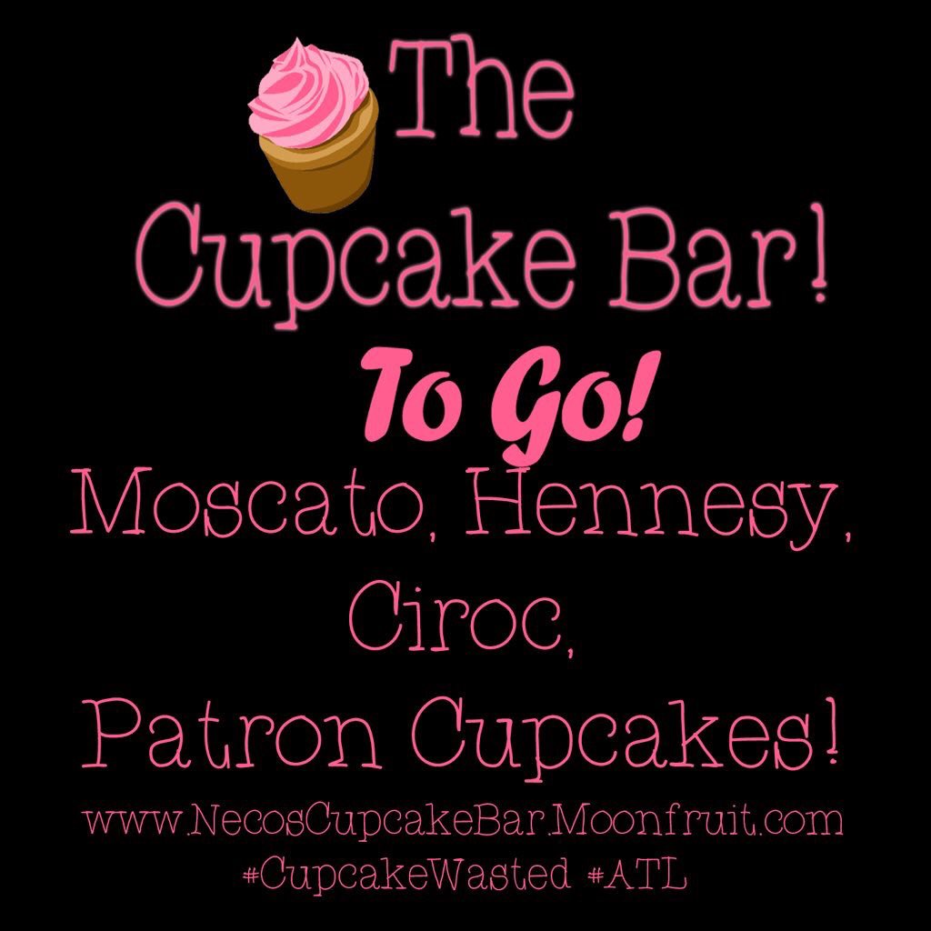 CupcakeBarATL's tweet photo. Have you tried our newest alcohol infused cupcakes?! Moscato? Hennessy?Sangria?! #ATL #Atlanta https://t.co/29VdXtIhFn