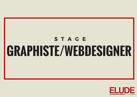 EludeConnect's tweet photo. #stage : @elude_fr recherche un stagiaire graphiste/webdesigner ! Faites tourner ;) https://t.co/X7Eph3ZaMj https://t.co/8jOoiSBRad