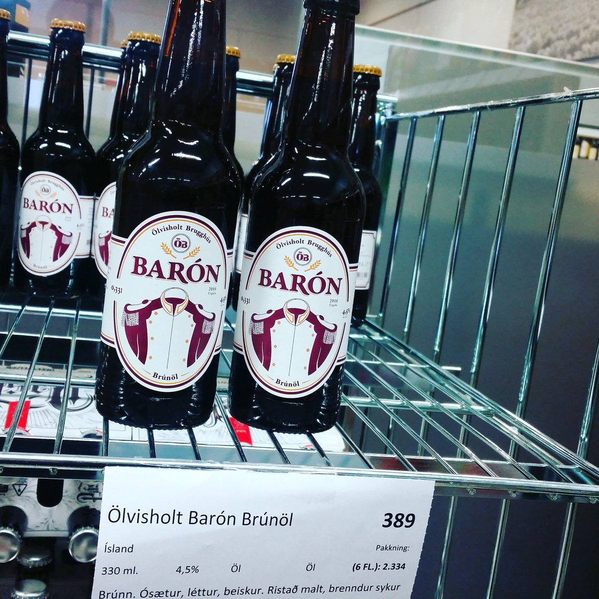 You can find Baron (2016 edition) in Vinbudin in Iceland in Reykjavik, Hafnarfjordur and Akureyri #olvisholt #baron