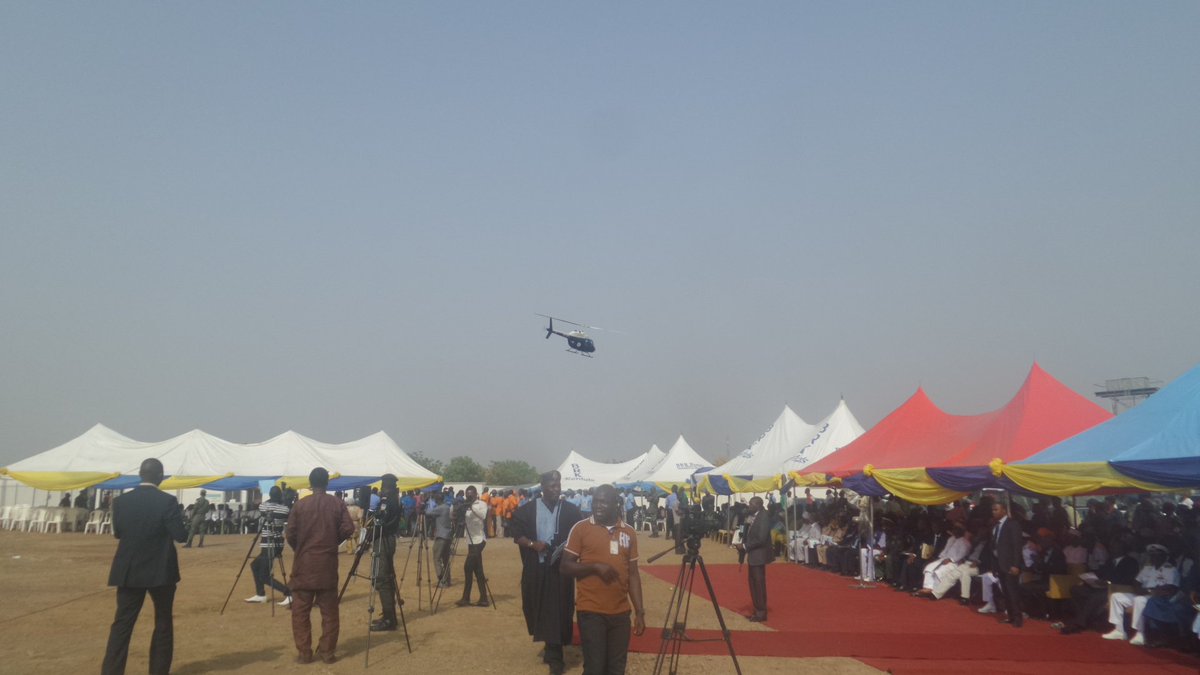 kaffyabdul's tweet photo. Helicopters to be flag off at IAC Ilorin. #Saymaigida #IACHelicopterFlagOff. @shewn007 @bukolasaraki @UNILORIN893FM https://t.co/CqeSHSeglT