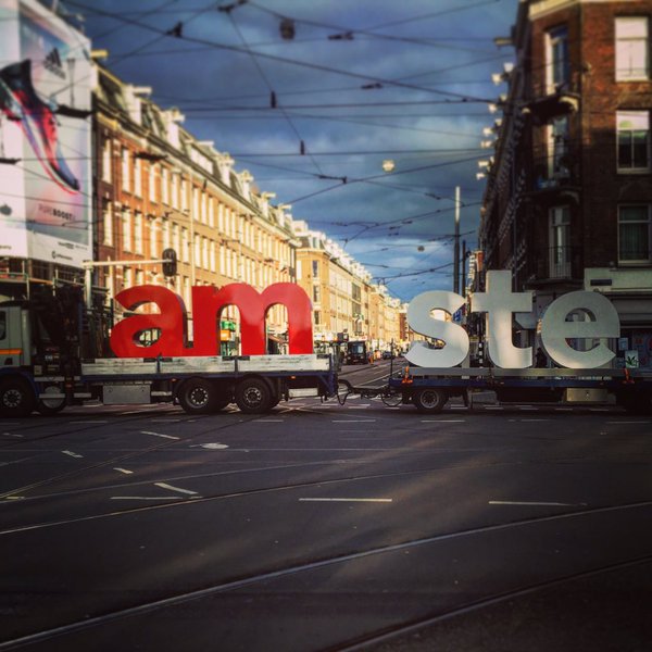 Iamsterdam's tweet photo. RT @Everybobby: Yes finally! I got the picture Ive always wanted! #Amsterdam on the move! @Iamsterdam #amsterdamsign https://t.co/9Htu2QRhTY