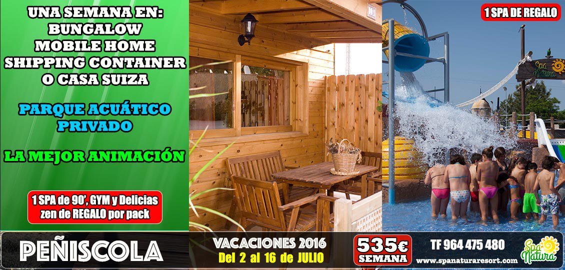 CampinPeniscola's tweet photo. #VACACIONES #BUGALOW #CASASUIZA Del 2-16 de julio
535€ SEMANA!
Reservas: 964 475 480
Info: https://t.co/3niadbTb4k https://t.co/QkdUIPhDwP