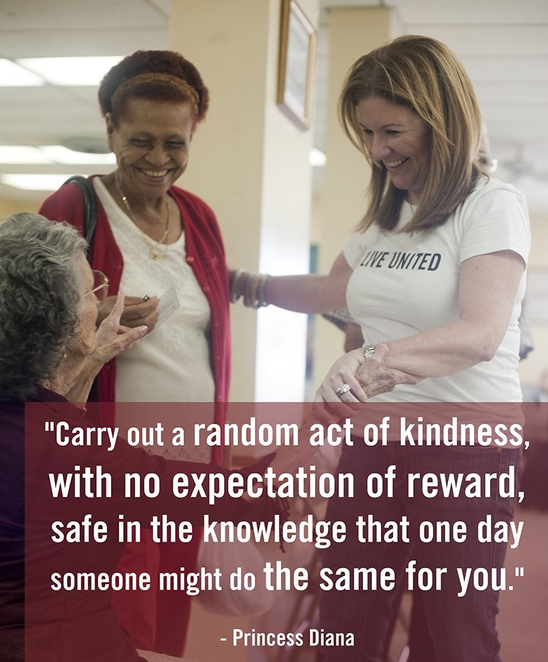 UnitedWay's tweet photo. Happy #RandomActsofKindnessDay! Here are 5 ways to spread kindness today, or any day: https://t.co/S7UuplbqXU https://t.co/6DupWvWQBI