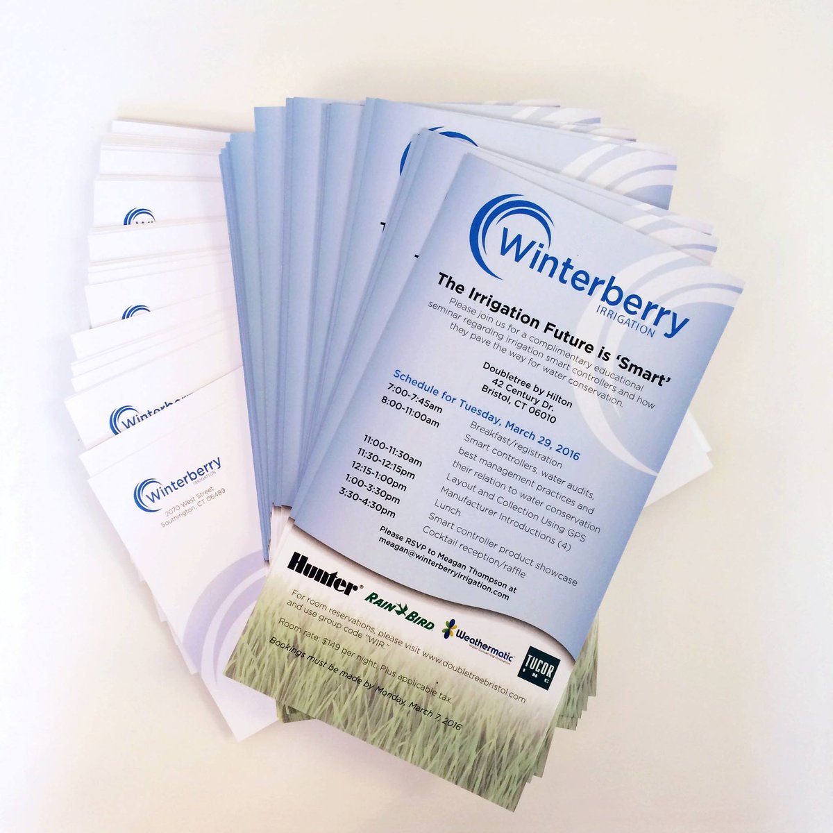 ImageMarketingC's tweet photo. Do you like this mailer invitation we designed for our client @WinterberryGrdn? We're busy stamping, and mailing! https://t.co/ggmHckhqHE