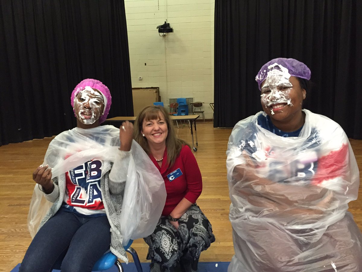 echsfbla_'s tweet photo. Just getting a Pie in the face for The March of Dimes and raising over $500 no big deal! @georgiafbla https://t.co/w6tWnjdODL