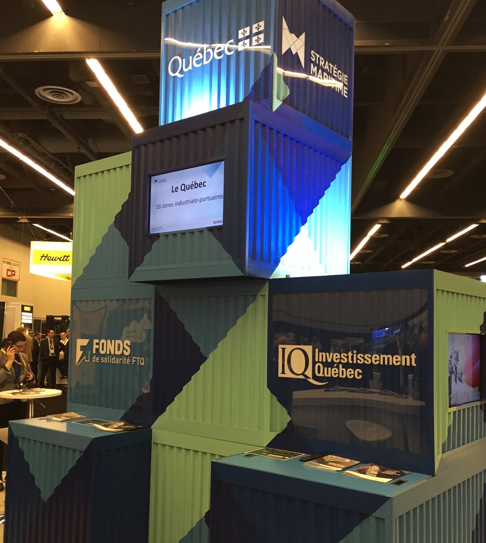 polelogistique's tweet photo. @StratMaritimeQc présente à #Cargo2016 avec un kiosque très à propos https://t.co/3AHyfiQYzM