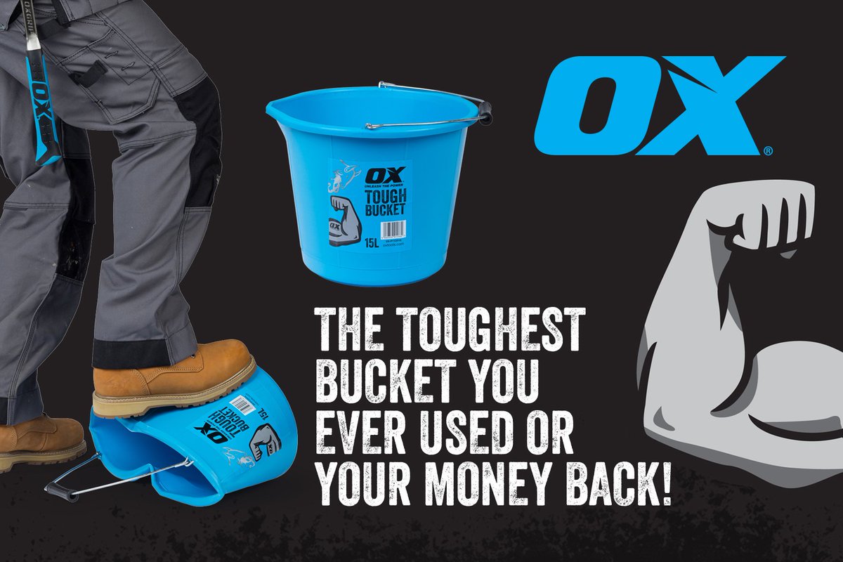 OXtoolsUK's tweet photo. Introducing the NEW OX TOUGH BUCKET! For the chance to #WIN just RT!  x5 Lucky Winners to be announced next Friday! https://t.co/laKZ4umQWU