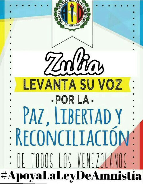 MariiGar1002's tweet photo. @JAD_zulia  #ApoyaLaLeyDeAmnistia Todos unidos por una Mejor Venezuela https://t.co/ZjI6zaS2qr