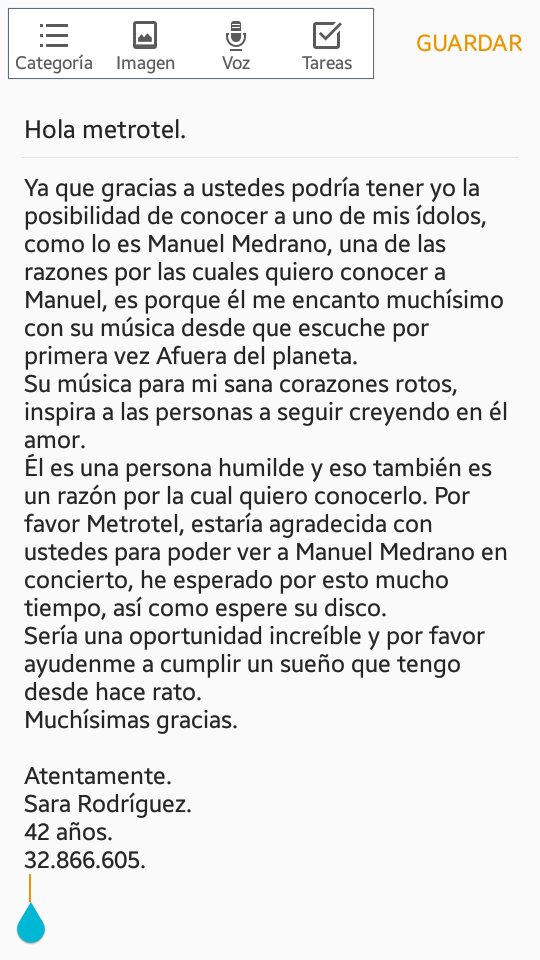 #MetrotelQuieroIrAlConcierto <a href="/metrotelsa/">Metrotel</a> y @Manuelmdrano 💘🙌💋