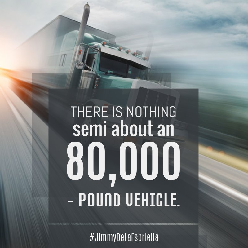 jimmy_espriella's tweet photo. Nearly 4,000 people were killed in large truck crashes last year and about 90,000 others were injured. #CallJimmy https://t.co/J5T87rwzkq