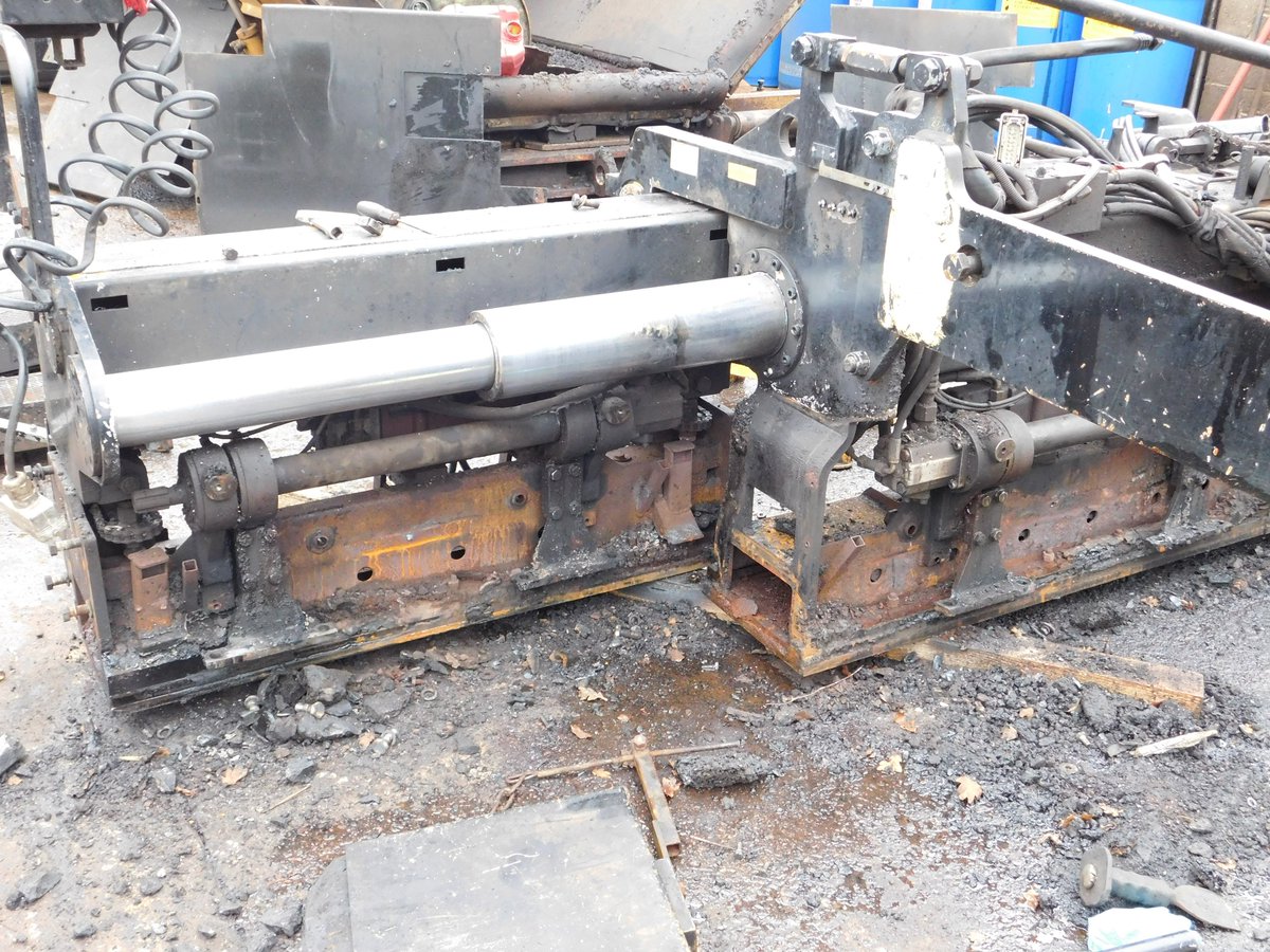 Pavemac's tweet image. Stage 2 Overhaul: Screed and steps dismantled into their component parts by our engineer Malcolm.