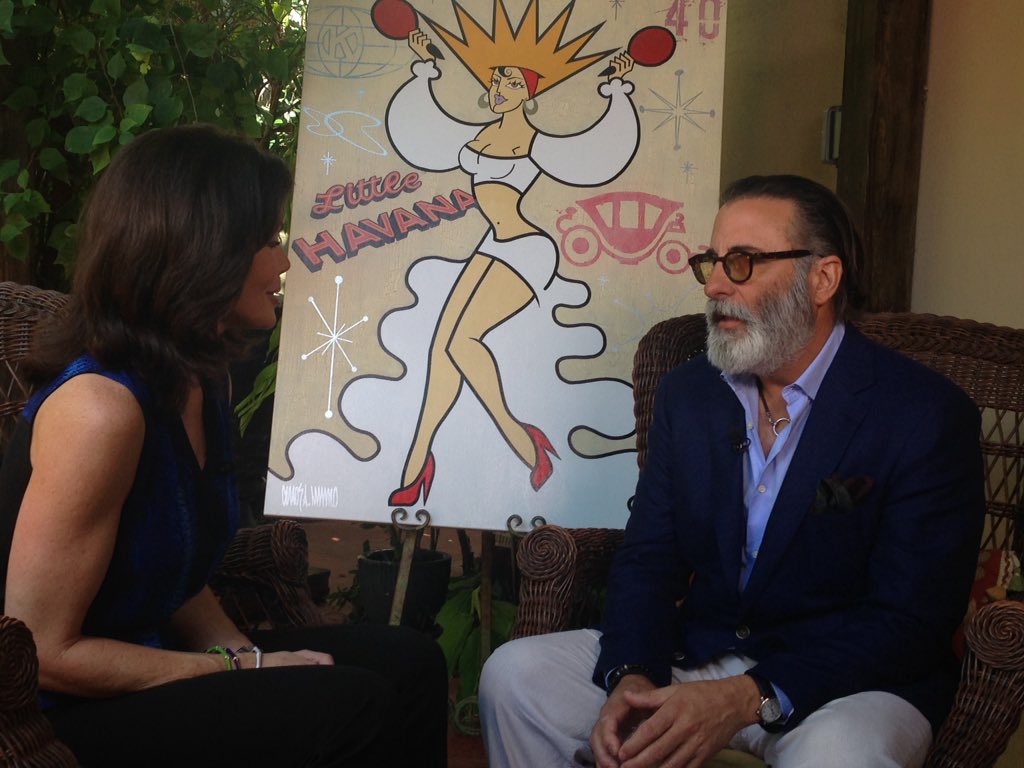 Getting ready for our #CalleOcho special on 3/13, @Laurieon10 talks with the "King," Andy Garcia! https://t.co/D9siQrbUXN