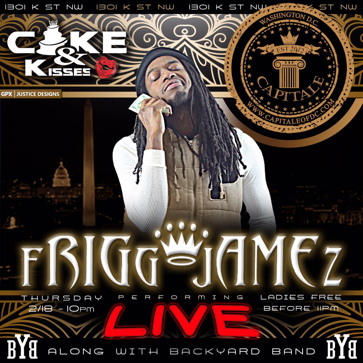 FriggJameZ's tweet photo. 💫 #fRiGgJameZLiVE® ✨ #CAPITALEDC w @BackyardBand THURS 2-18-16 POWERED BY @DcRap LADIES FREE FELLAS $20
#fRiGg® https://t.co/3D1C70tbKW