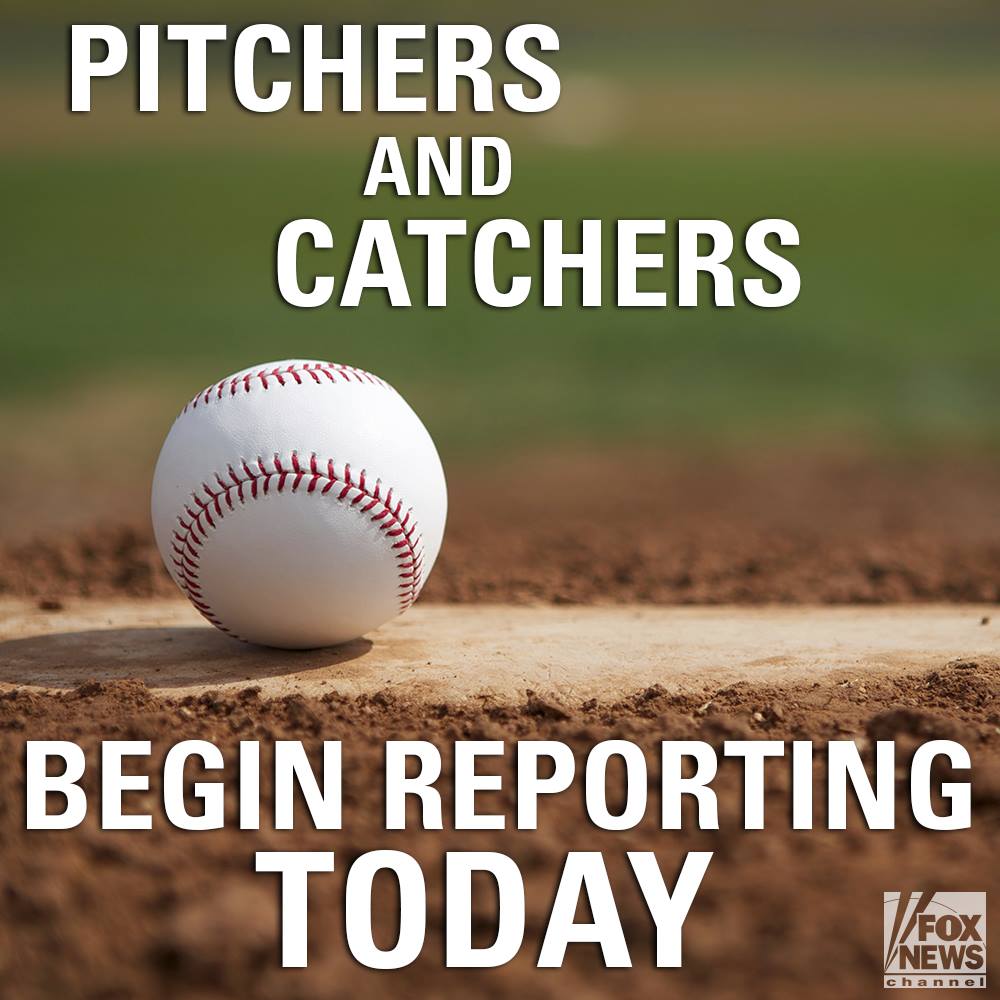 FoxNews's tweet photo. Spring is in the air! #MLB pitchers and catchers start reporting today for #SpringTraining. https://t.co/GeCeWeEXwk