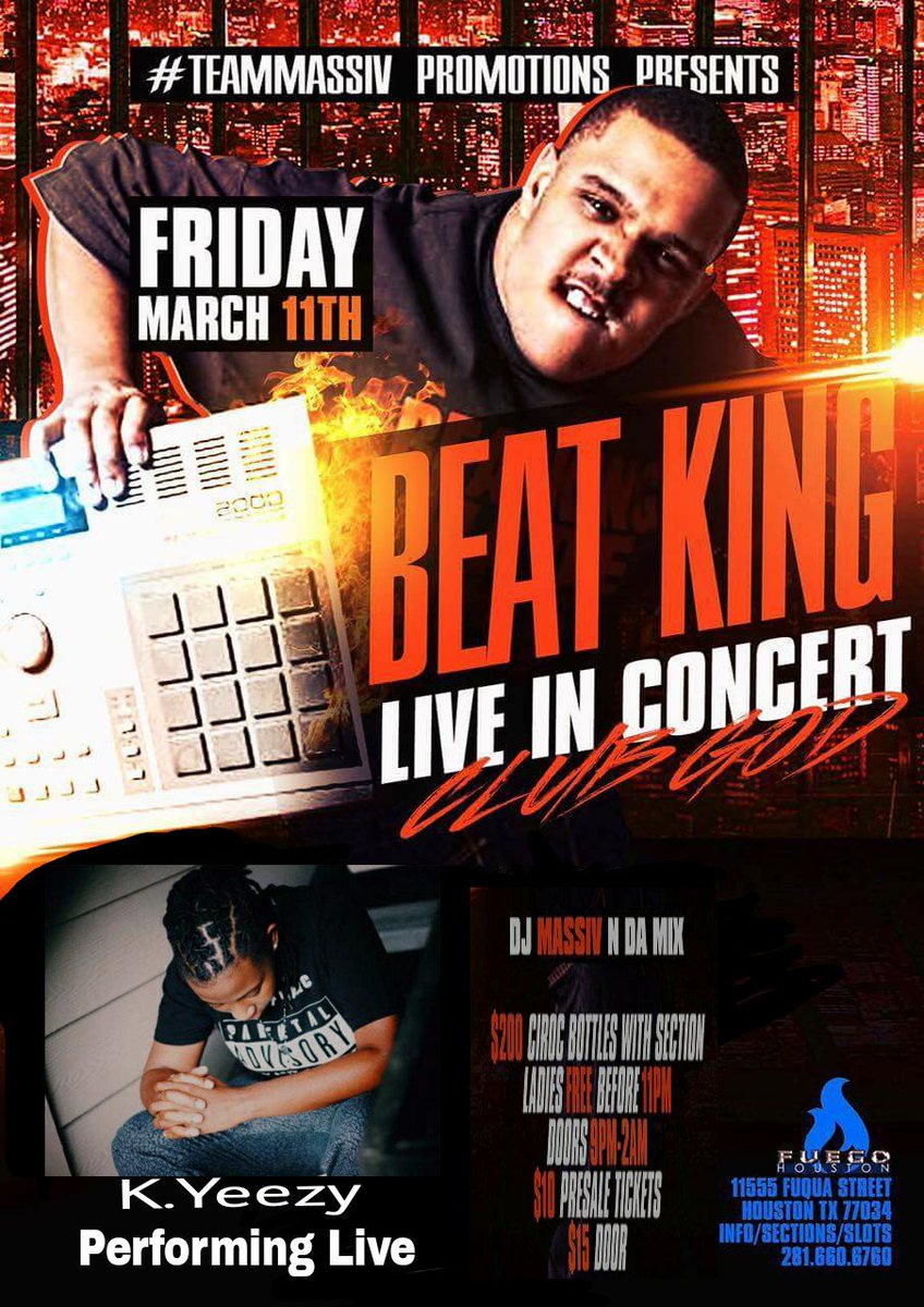 TheRealKYeezy's tweet photo. I will Perform in Houston Texas at Beat King Concert  @TexasRappers @BEATKINGKONG @HoustonRappers @studrappers 3-11 https://t.co/z3ZgPHxMtW