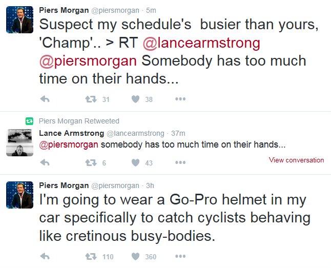 SarahWidera's tweet photo. Some classic @piersmorgan banter on display here #livewrong https://t.co/TVUK5wnxOv