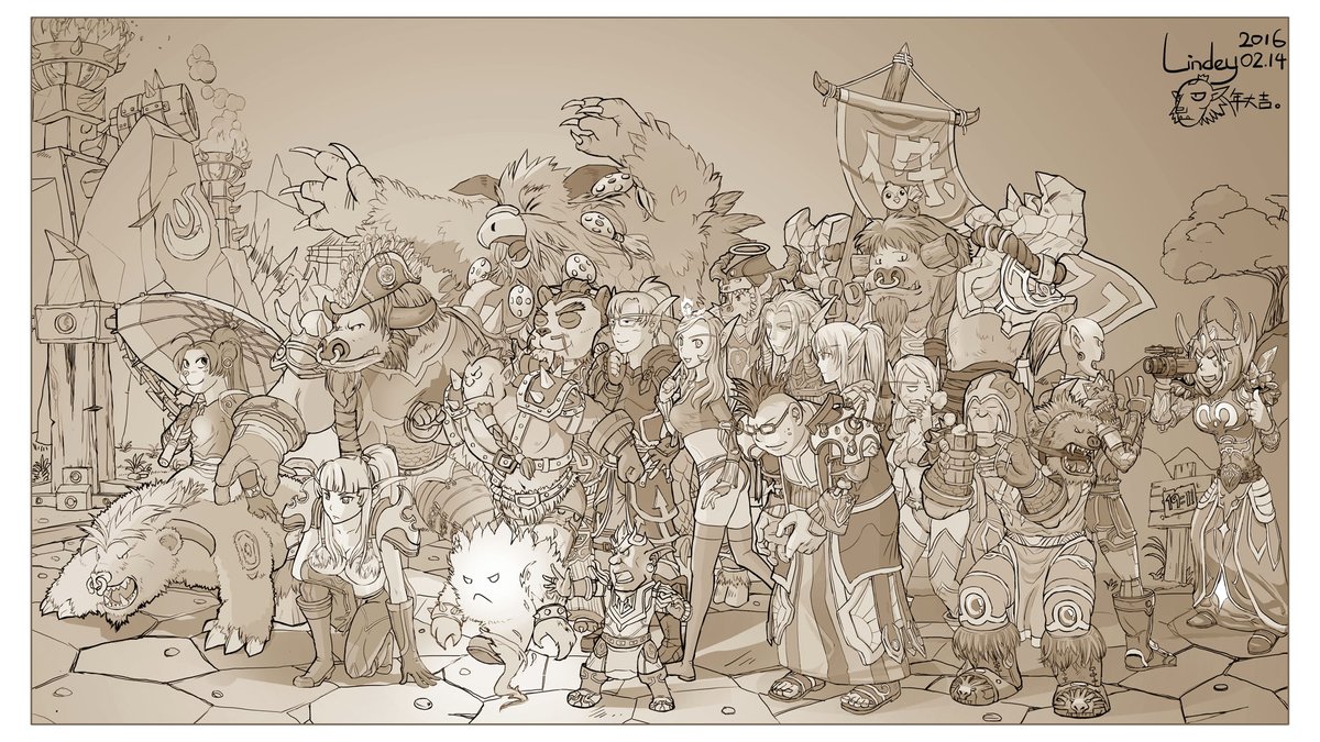 lindley007's tweet photo. Love my guild and happy new year of the monkey! @Warcraft https://t.co/3IB8rCh8lo