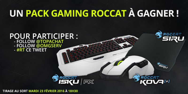 OMGSERV's tweet image. #Concours

Un Pack Gaming Roccat à Gagner !

Pour participer:
- Follow @TopAchat
- Follow @OMGSERV
- #RT ce Tweet