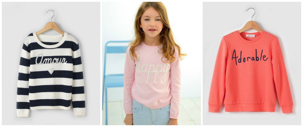 Le sweat à message s’affiche chez les enfants lemag.laredoute.fr/le-sweat-a-mes…