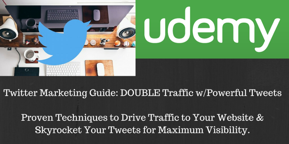 Do_it_Like_'s tweet photo. Twitter Marketing Guide: DOUBLE Traffic w/Powerful Tweets #udemy #learntwitter  =  https://t.co/0lpFCV7Pby https://t.co/HQicJFiCUC