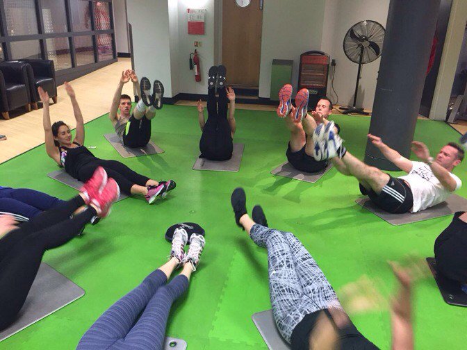 FFFenchurchSt's tweet photo. Tough core session in #FGTcore launch today @FitnessFirstUK @MrKeith_Shaw https://t.co/O6olvnpbBR