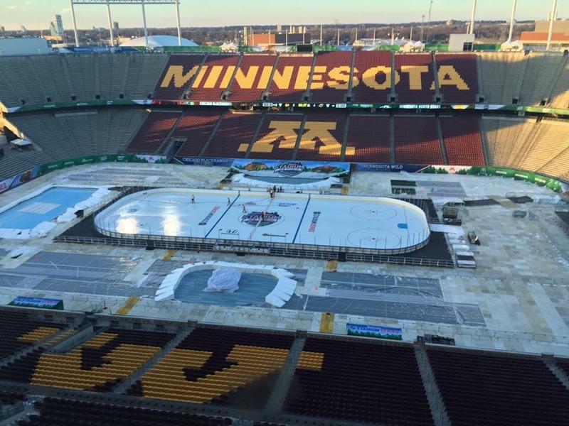 Rink at TCF is coming together for the @mnwild and our game on Monday hockey4hypertension.org #hockey4hypertension