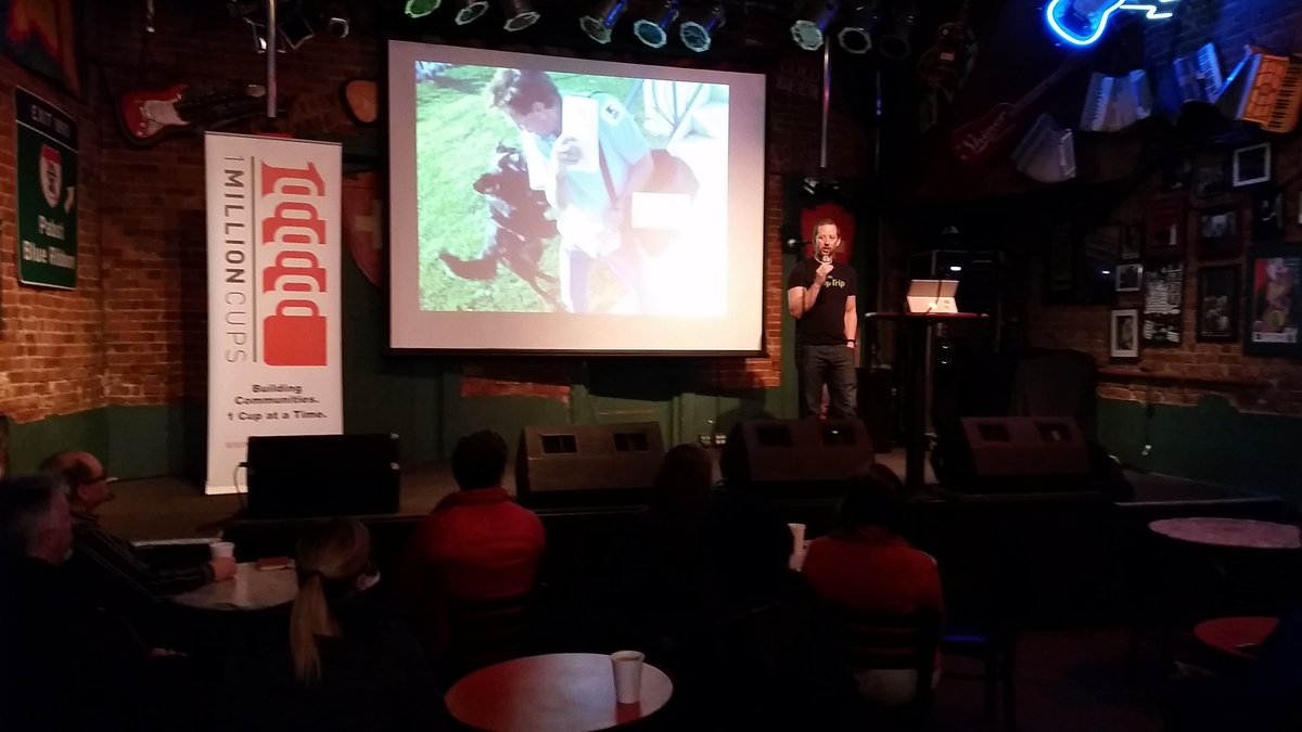 Doug Warner of DropTrip presenting today @1MillionCups253 . #1millioncups