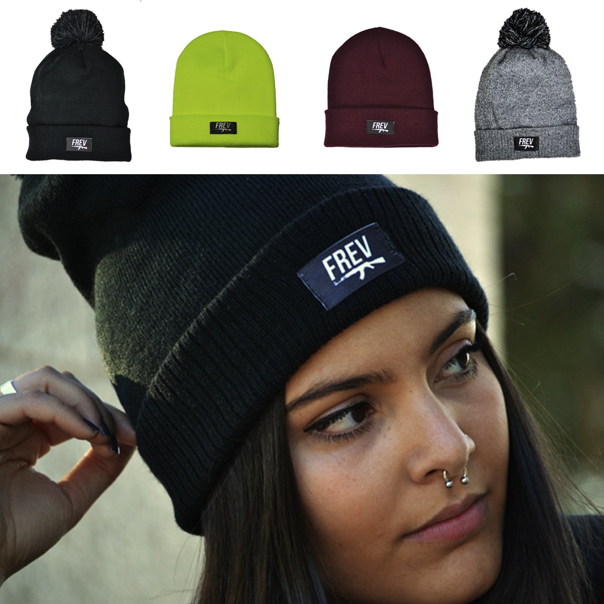 FrevClothing's tweet photo. El invierno y el frío siguen por aquí así que aprovecha y hazte con uno de nuestros modelos de gorro en 4 colores https://t.co/JW939EuXUu
