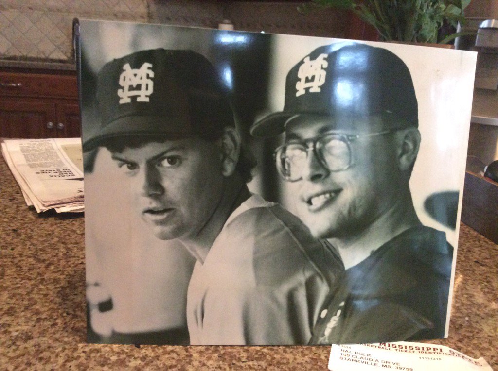 JohnCohenAD's tweet image. Two @HailStateBB Legends @McKinnisSports and @Biloxi13 #HailState