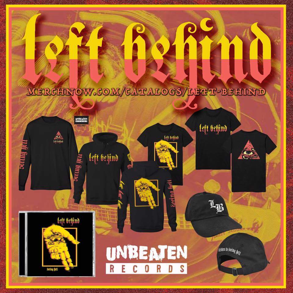merchnow's tweet photo. Pre-order bundles for @LeftBehind304 #SeeingHell via Unbeaten Records are NOW available: https://t.co/w3pXgjWczB https://t.co/7Wz2kgTPKV