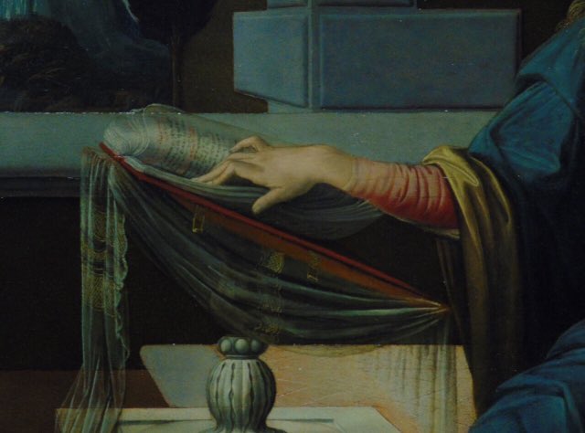 artoftheserpent's tweet photo. Leonardo da Vinci, Annunciazione, 1472-1475, details. https://t.co/9z9bYZWj4J