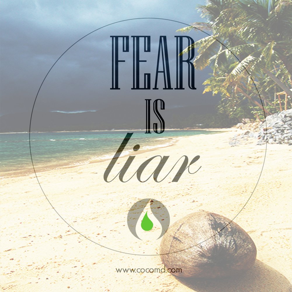getcocomd's tweet photo. "Fear is a liar." #COCOMD Inspiration https://t.co/z5l5zaX89f https://t.co/wwedxGSB8E